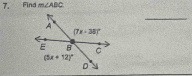 Find m∠ ABC
_