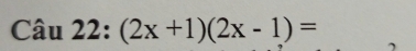 (2x+1)(2x-1)=