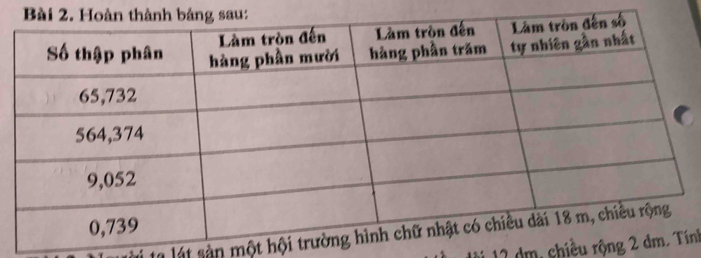 lát sản một hội
12 dm. chiều rộnnh