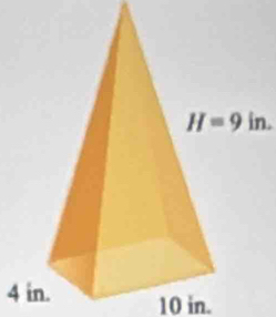 H=9in.
4 10 in.