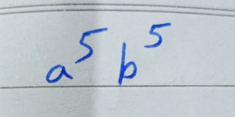 a^5b^5