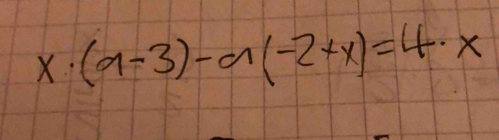 x· (a-3)-a(-2+x)=4· x