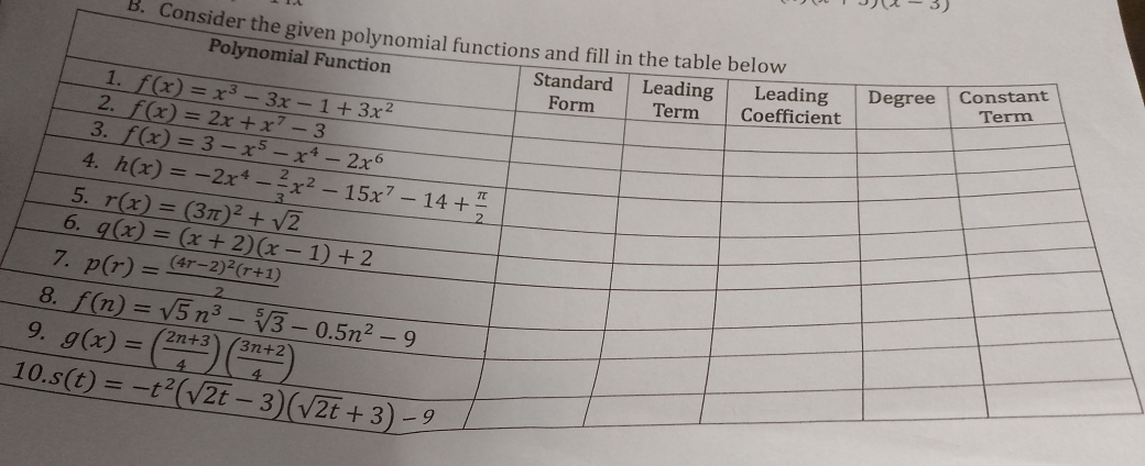 (x-3)
B. Consider t
1