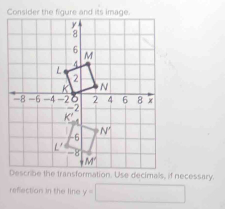 reflection in the line y=