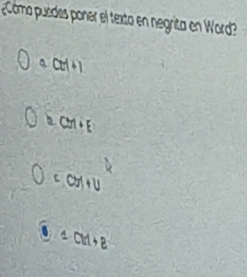 ¿Cómo puédes poner el texto en negrita en Word? 
be