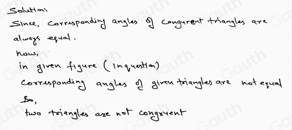 Solved: Consider the two triangles shown below. Note: The triangles are ...