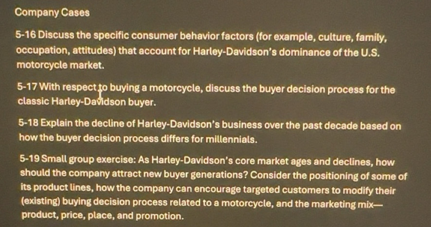 Solved: Company Cases 5-16 Discuss the specific consumer behavior ...