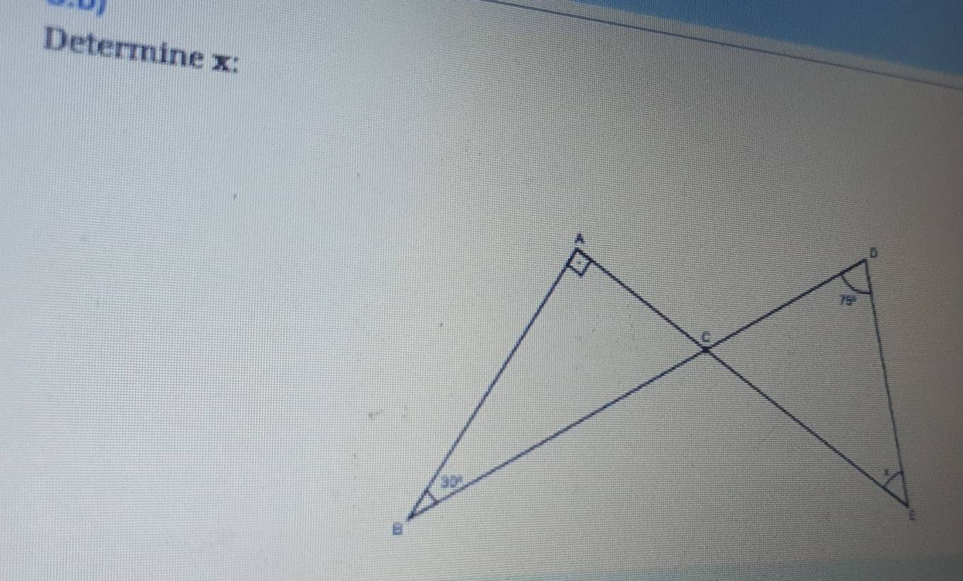 Determine x: