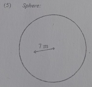 (5) Sphere: