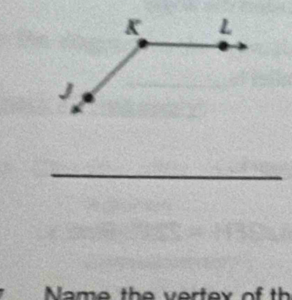 Name the vertex of th