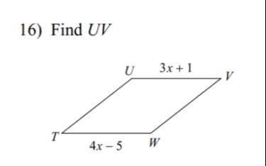 Find UV