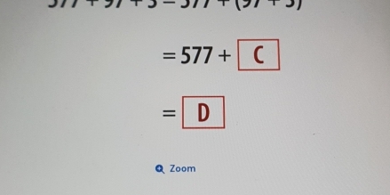 111111111111
=577+C
=D
Q Zoom