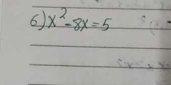 6 x^2-8x=5