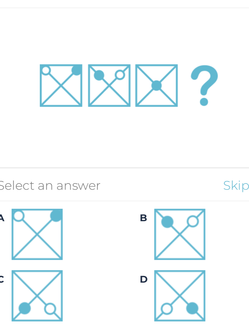 Select an answer Skip

B