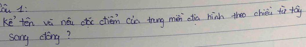 ke' tén vá néi ctic cliém càn trung miàn ctia hinh theo chièi to tóy 
sang dong?