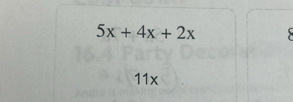 5x+4x+2x
11x