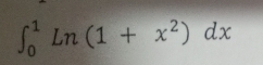 ∈t _0^(1ln (1+x^2))dx