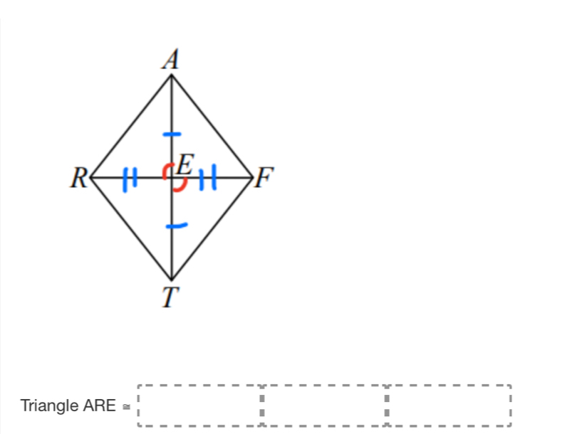 Triangle ARE=□