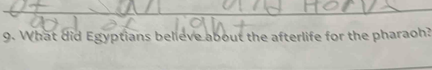 What did Egyptians believe about the afterlife for the pharaoh?