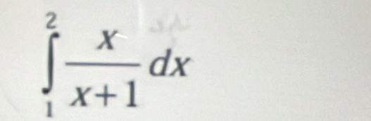 ∈tlimits _1^(2frac x)x+1dx