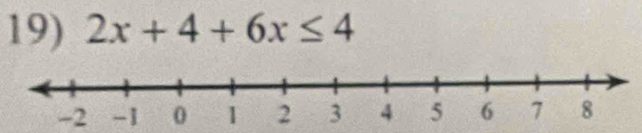 2x+4+6x≤ 4