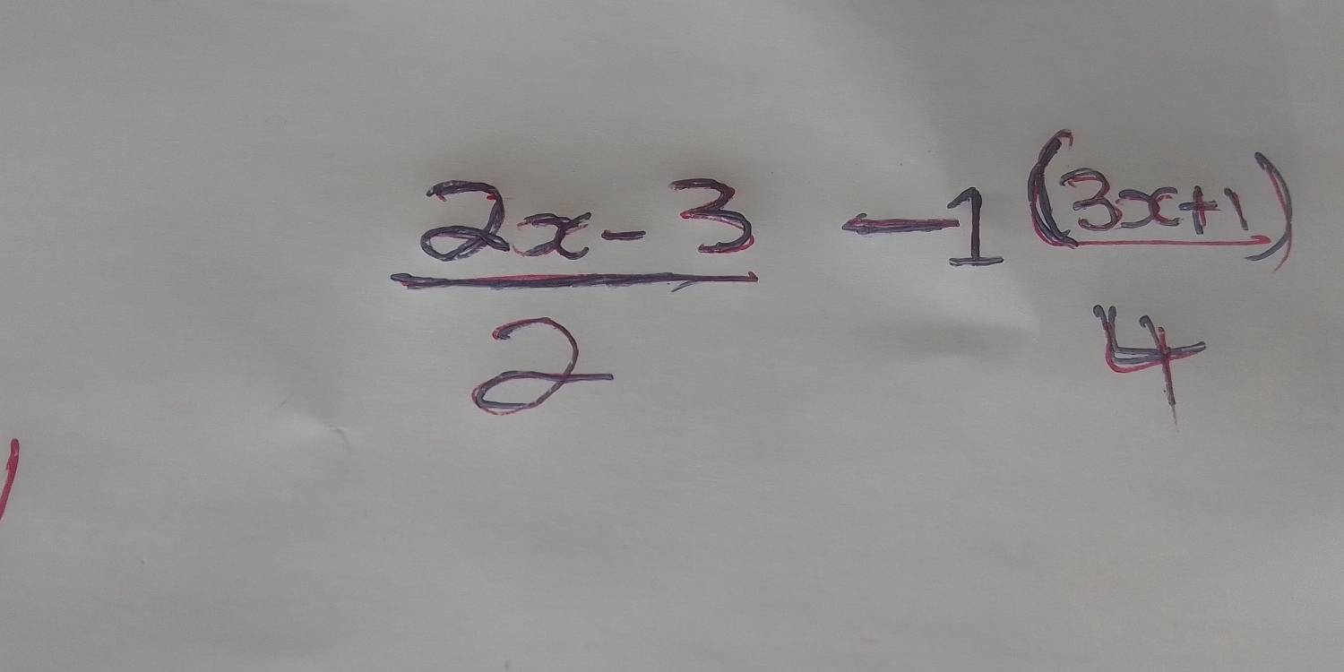  (2x-3)/2 -1(3x+1)