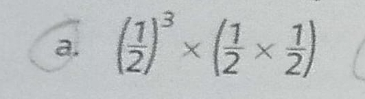 ( 1/2 )^3* ( 1/2 *  1/2 )