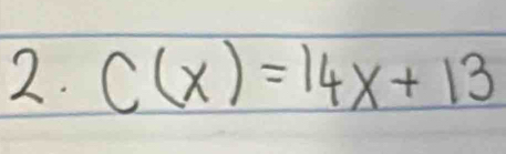 C(x)=14x+13