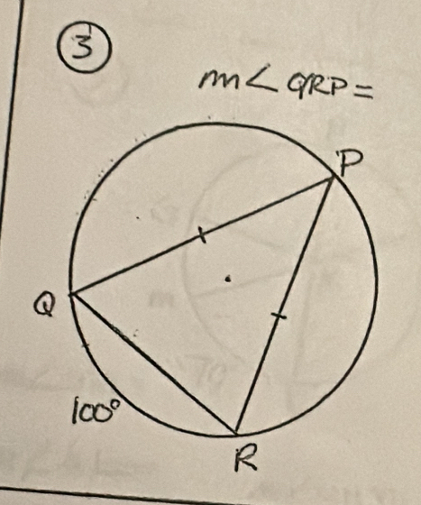 ③
m∠ QRP=