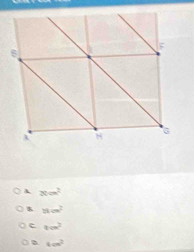 A. xcm^2
B 1/6cm^2
C Gcm^2
D. 6cm^2