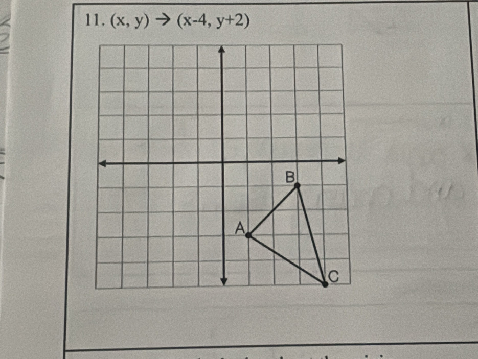 (x,y)to (x-4,y+2)