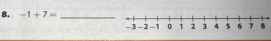 -1+7= _