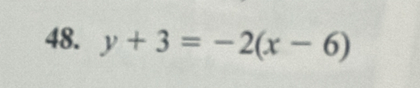 y+3=-2(x-6)