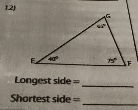 Longest side =_
_
Shortest side =