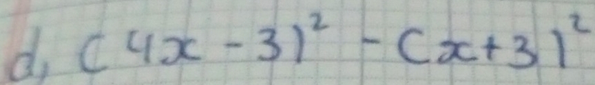 (4x-3)^2-(x+3)^2