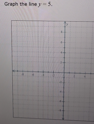 Graph the line y=5.