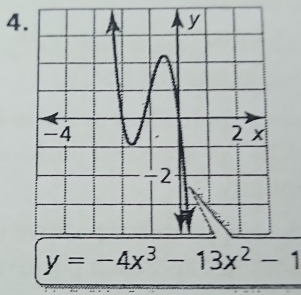 4
y=-4x^3-13x^2-1