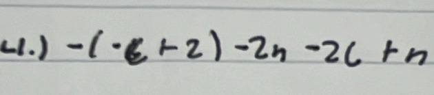 (1. ) -(· c+2)-2n-2c+n