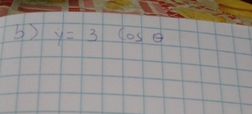 y=3cos θ