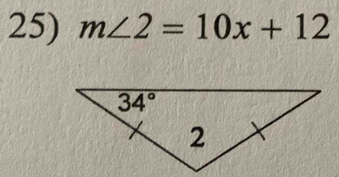 m∠ 2=10x+12