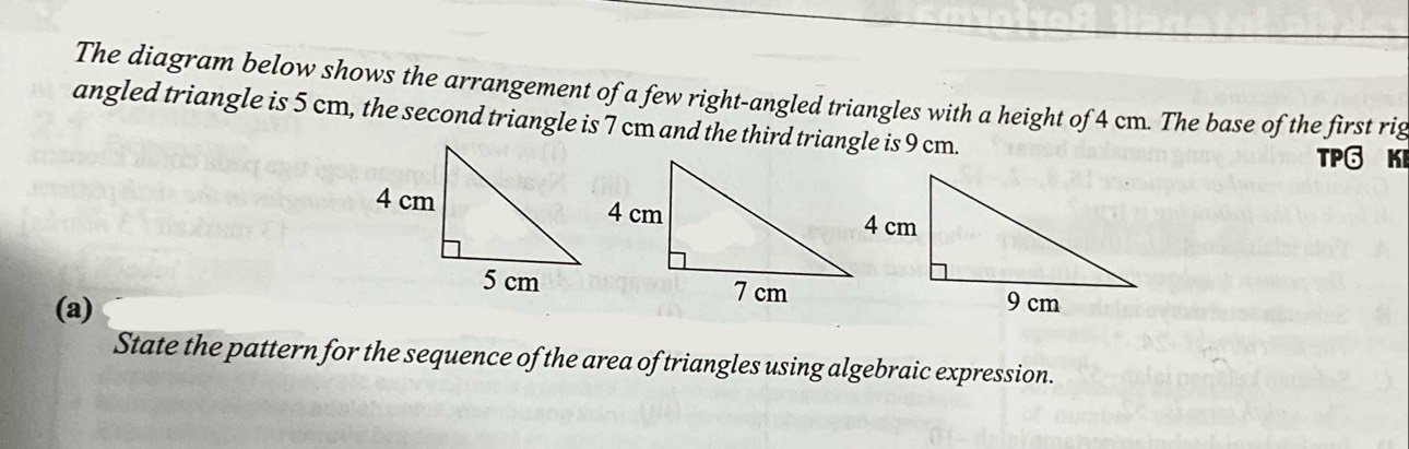 Selesai:The diagram below shows the arrangement of a few right-angled ...