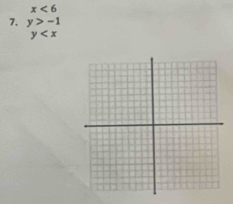 x<6</tex> 
7. y>-1
y