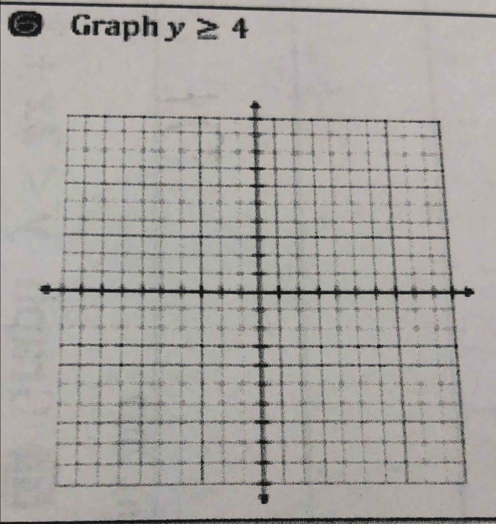 Graph y≥ 4