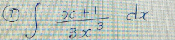 ∈t  (x+1)/3x^3 dx