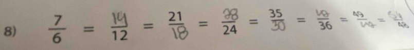 35 
8) 
= frac 24= = 3 = frac □ 