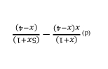  ((forall -x))/(L+xs) - ((forall -x)x)/(L+x) (p)