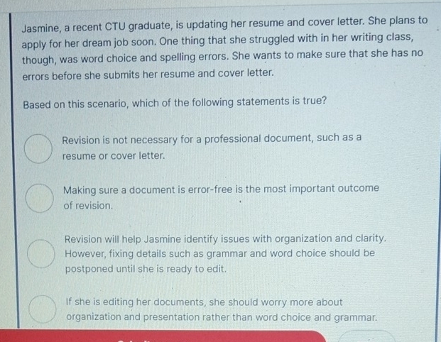 Solved Jasmine a recent CTU graduate - 2386c7df51f7476d91a2b731923b4155~tplv 6e3a8cj6on 10.image