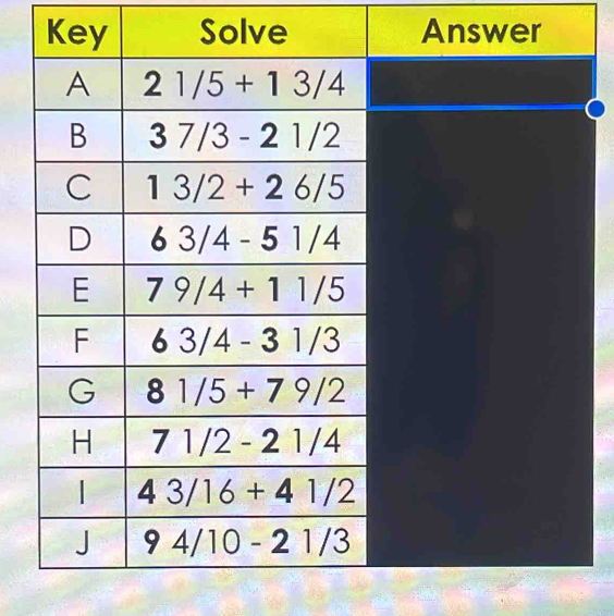 Solve Answer