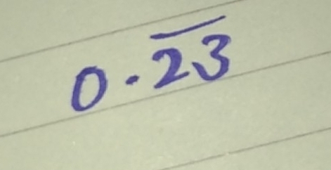 0· overline 23