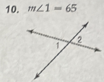 m∠ 1=65